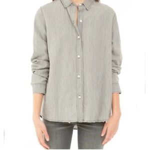 The Great Washed Cotton Gray Button-Up Shirt